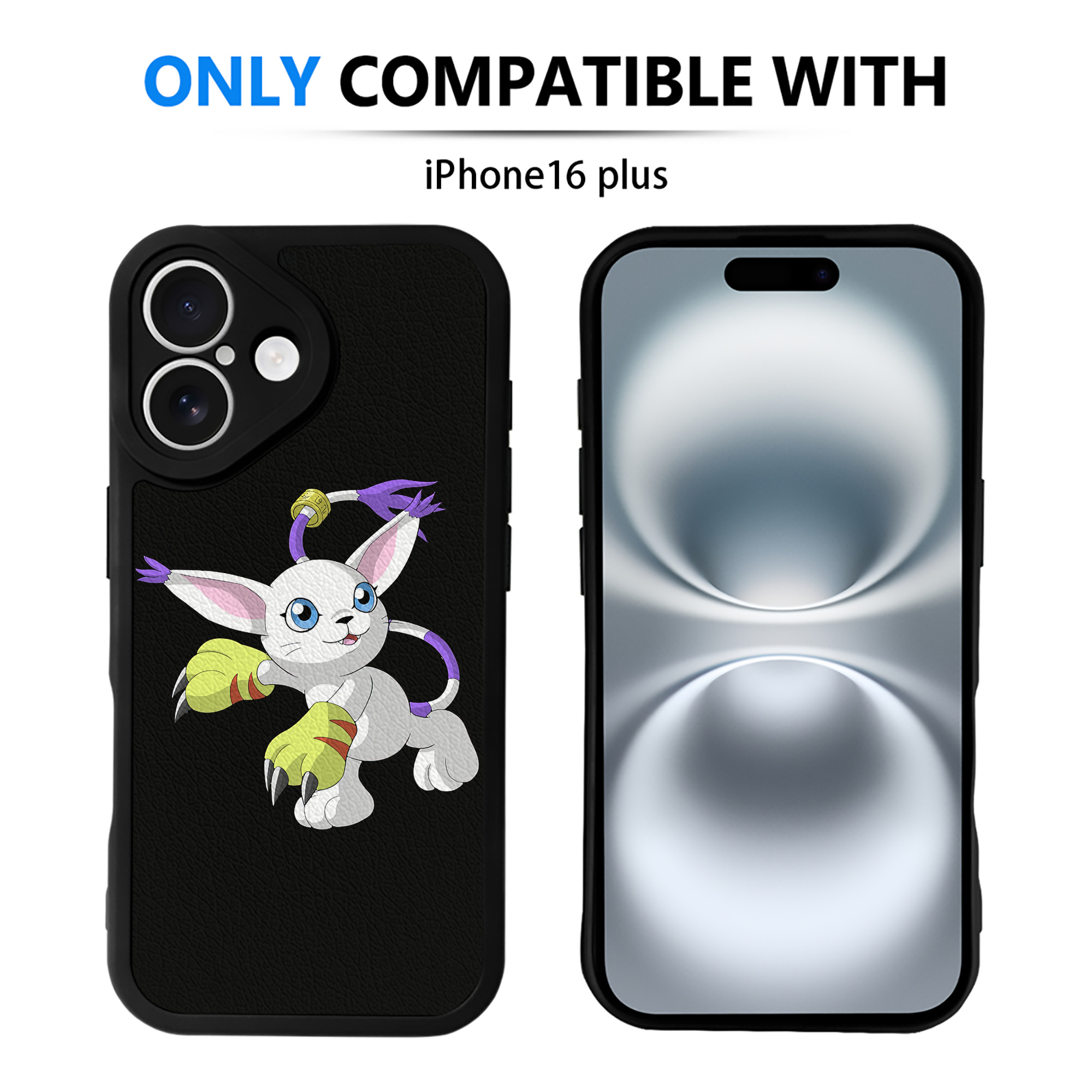 （画像用） Digimon デジタルモンスター/デジモン 【iPhone 16シリーズ対応】シリコンスマホケース（レザー調） 材質：シリコン